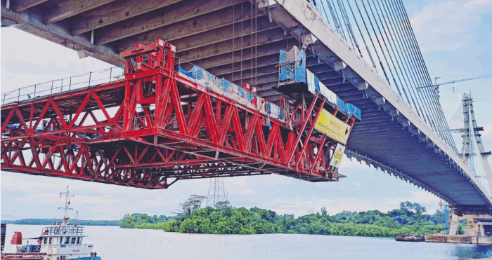 印尼普勞巴朗斜拉橋牽索掛籃項目